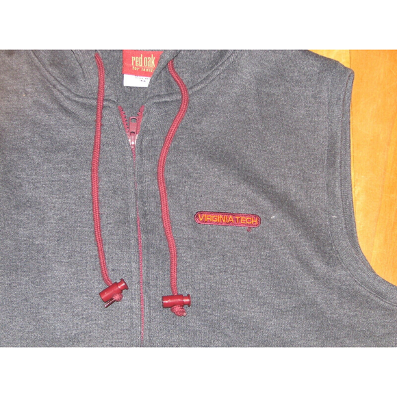 Womens Red Oak Sportswear Virginia Tech Vest Size M Gray - Picture 2 of 3